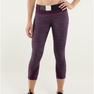 Lululemon Inspire Crop II Wee Are From Space Plum